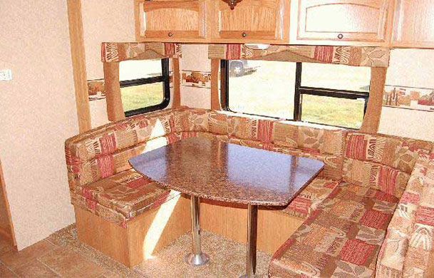 Premium RV Rental interior dining area