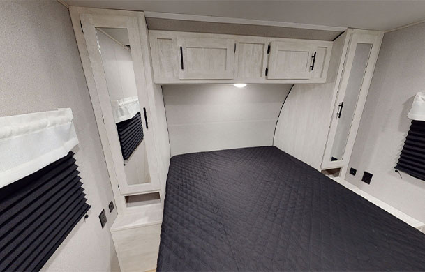 Premium RV rental bedroom